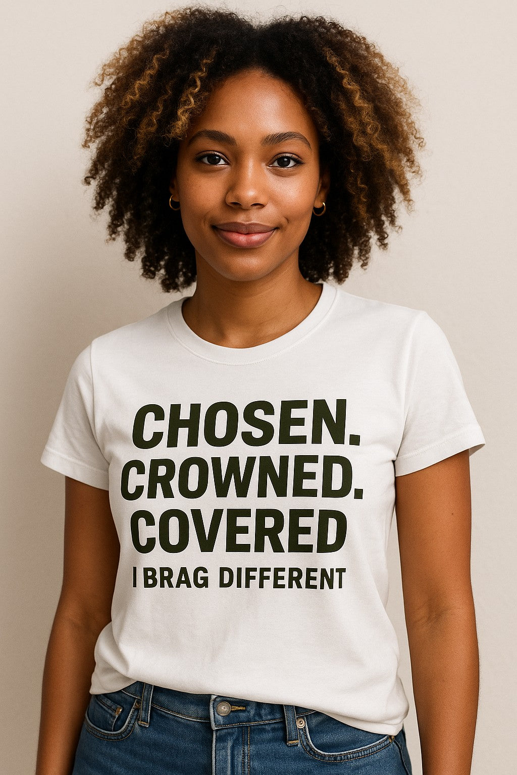 Chosen. Crowned. Covered Tee – I Brag Different
