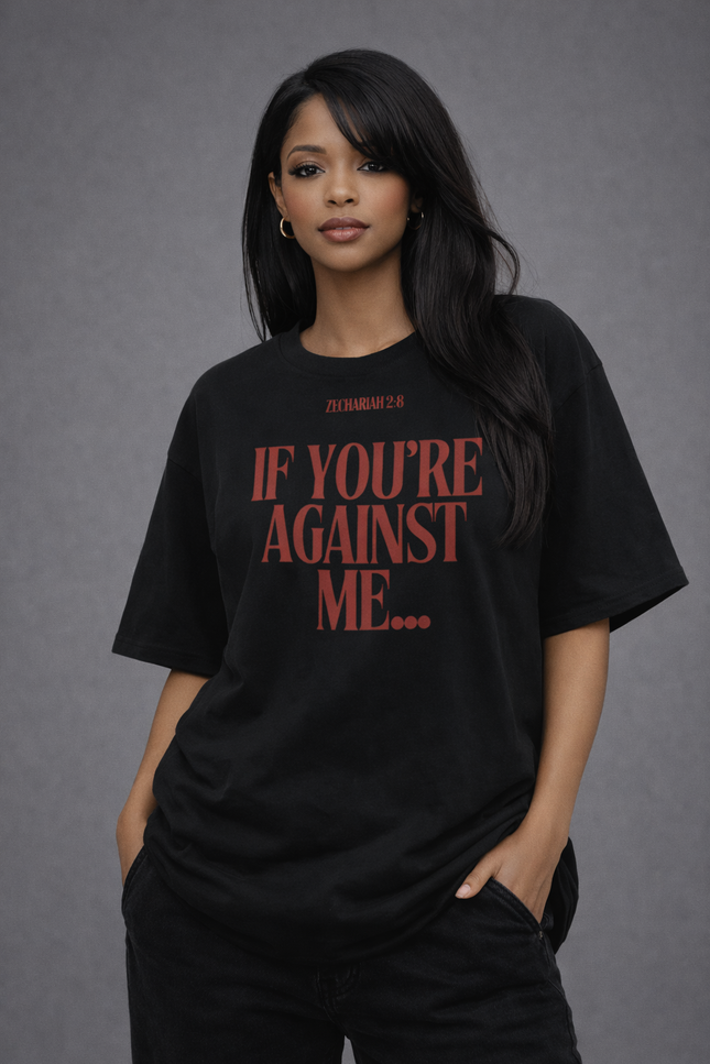 Unisex organic oversized high neck t-shirt